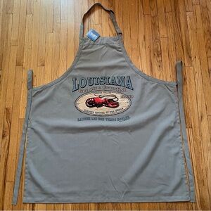 NWT Kelley & Abide Gray Louisiana Crawfish Lobster Dad Core Full Length Apron
